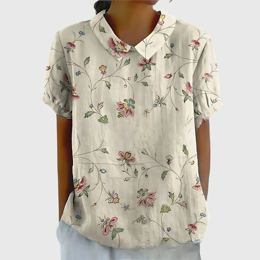 Jenna™ | Blomstret Bluse