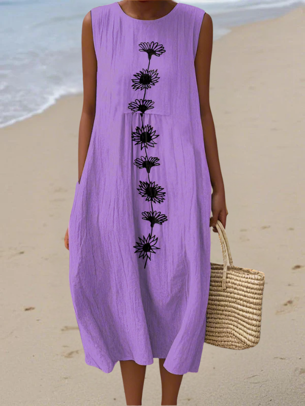 Pearl | Violet Bloom midikjole