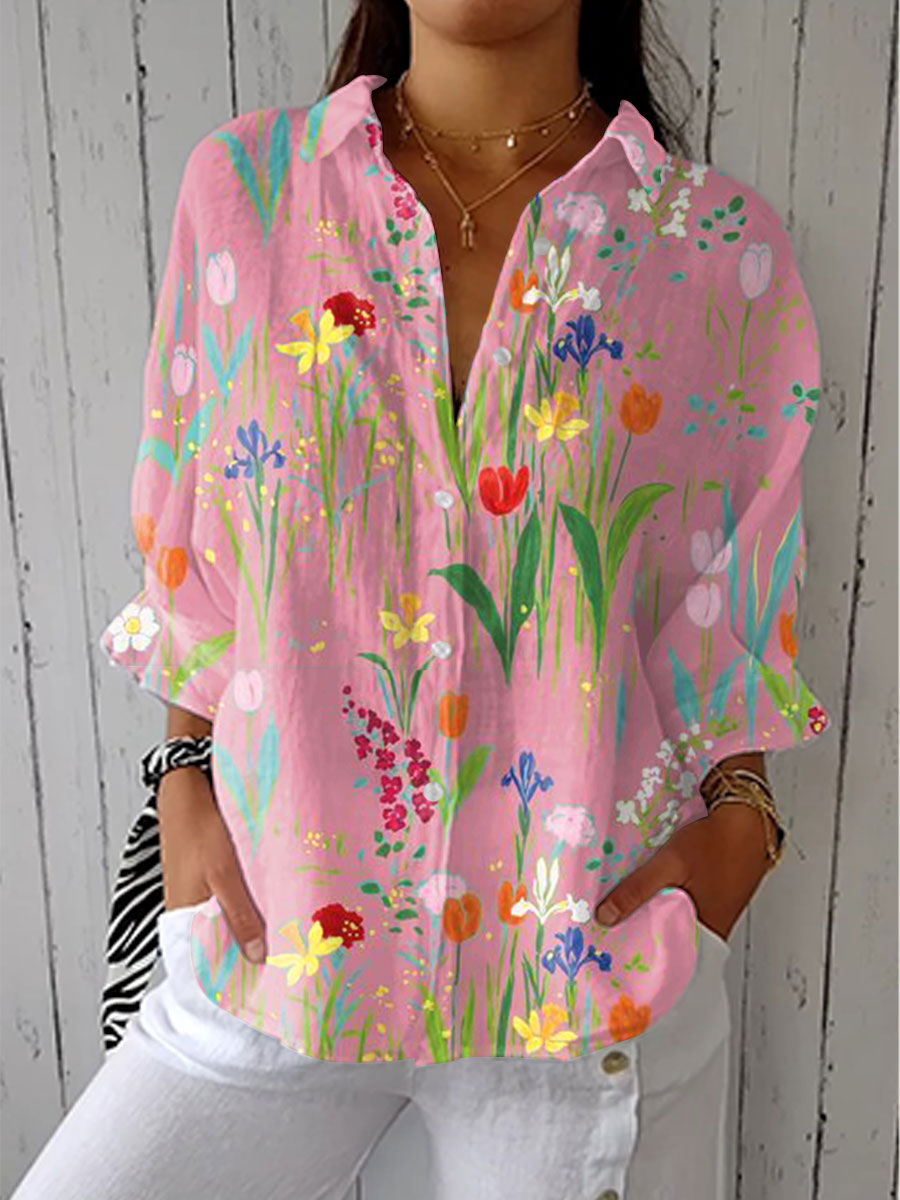 Fiona | Forårsbluse med haveinspiration