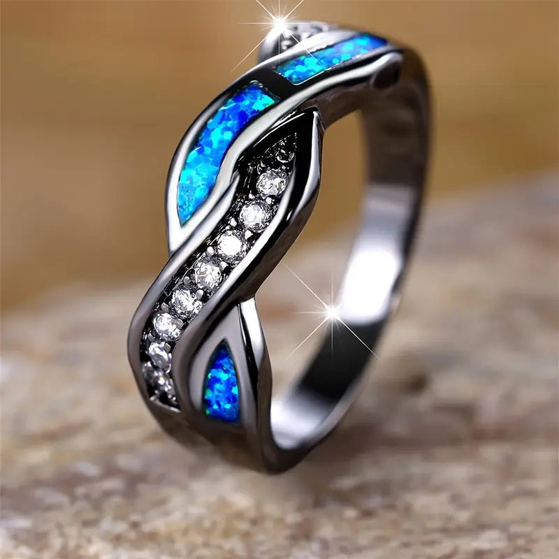 Thessia Lunebray-ring | Hvidguld