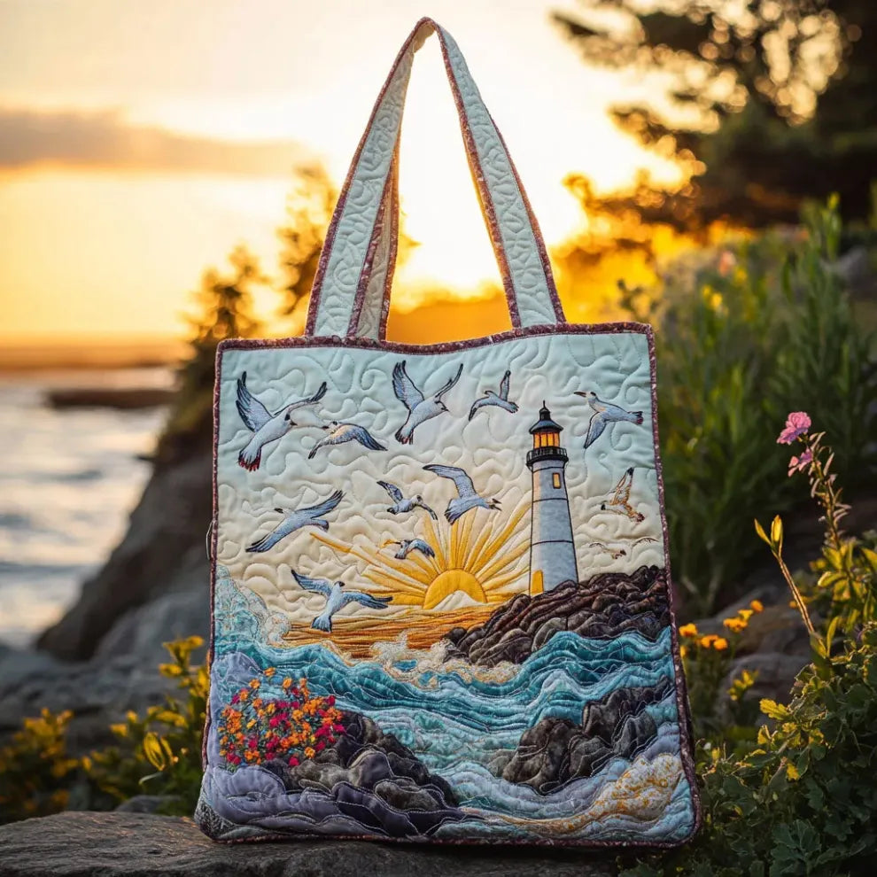 Seaside Light | Handgefertigte gesteppte Tragetasche