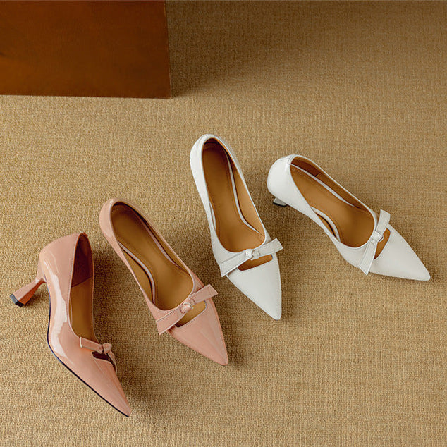 Zapatos de salón elegantes Elayna de cuero genuino