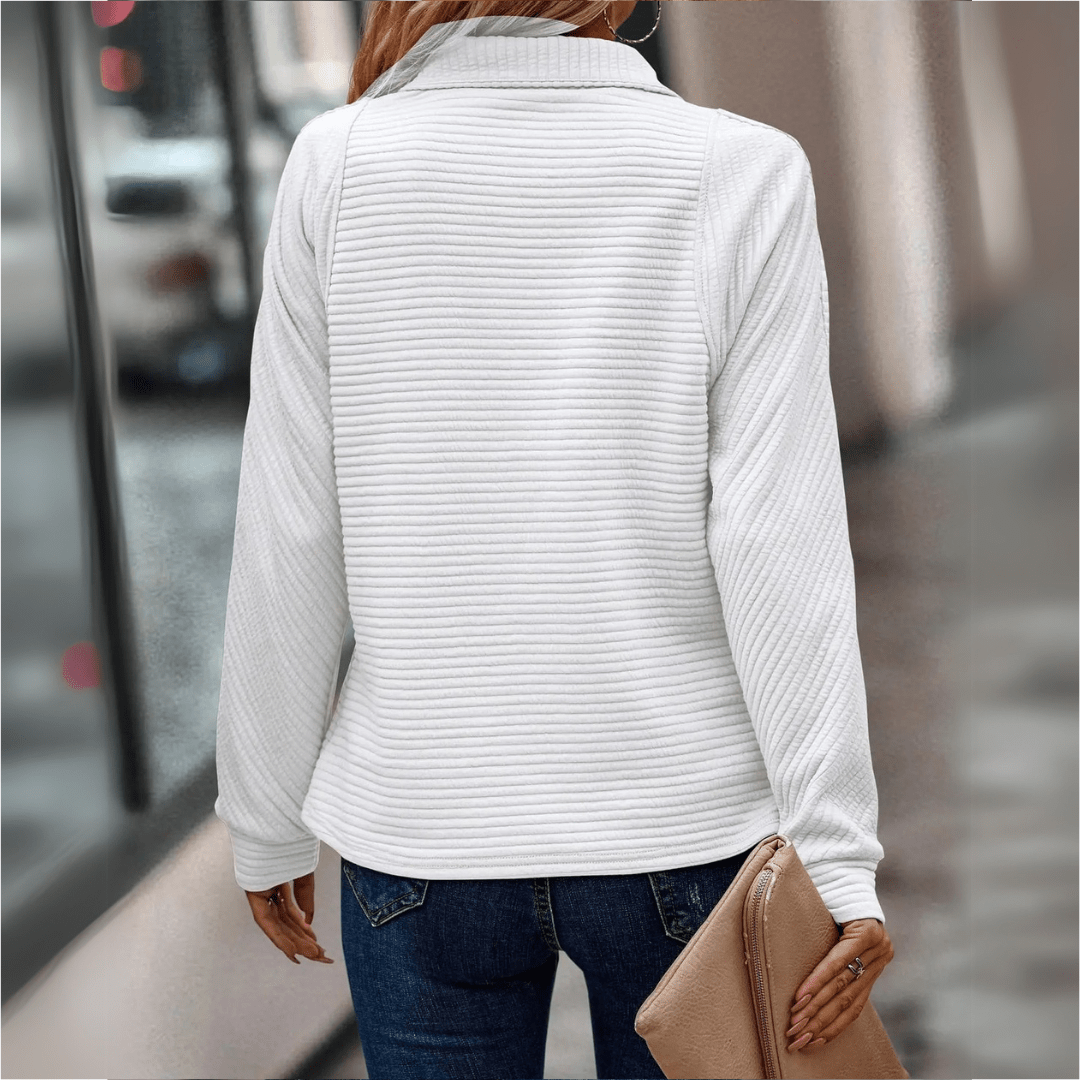 Jenica | Chic halv-zip pullover