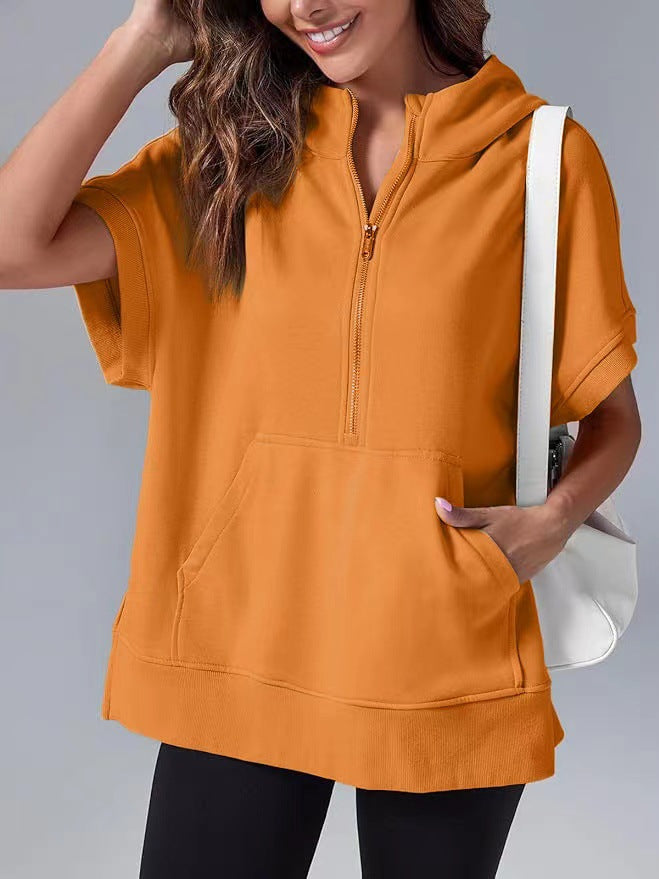 HISPER™ – Lässiger Oversized Sommer-Hoodie mit halbem Reißverschluss