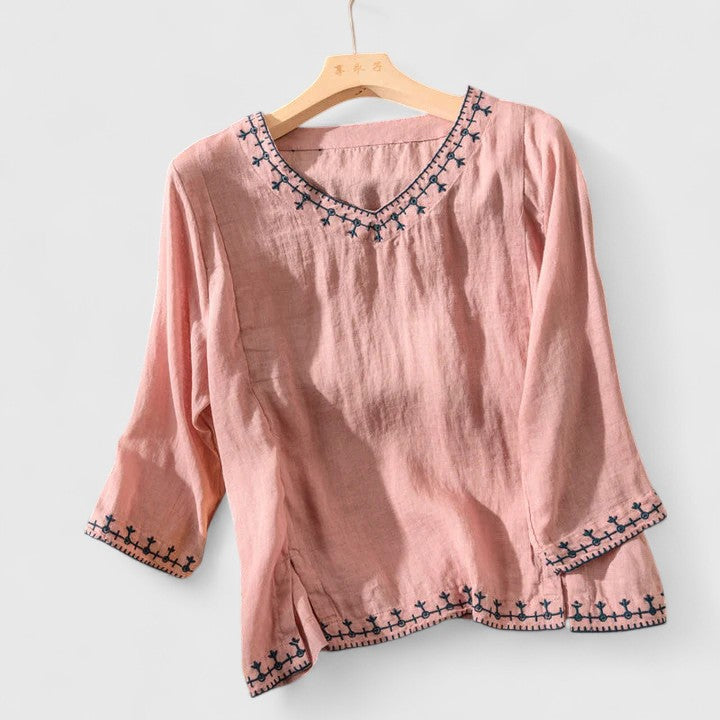 Taysia | Blusa elegante con escote en V