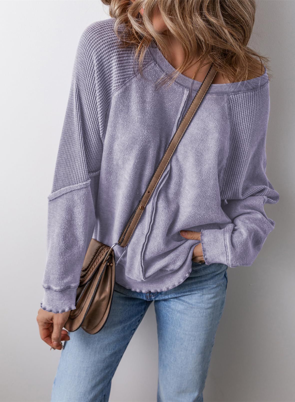 PRECIOUS™ - Sudadera casual de manga larga con cuello redondo