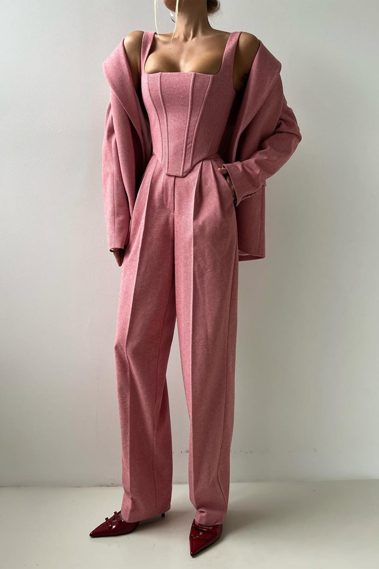 Grace - Three-Piece Set with Double-Breasted Blazer