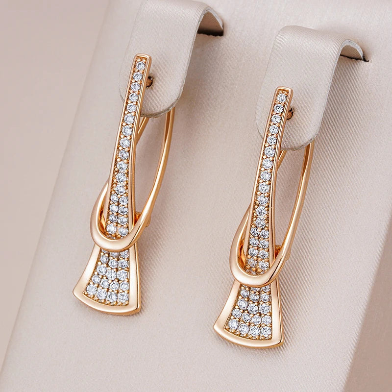 Pendientes de cristal Radiant Layers | Dorado