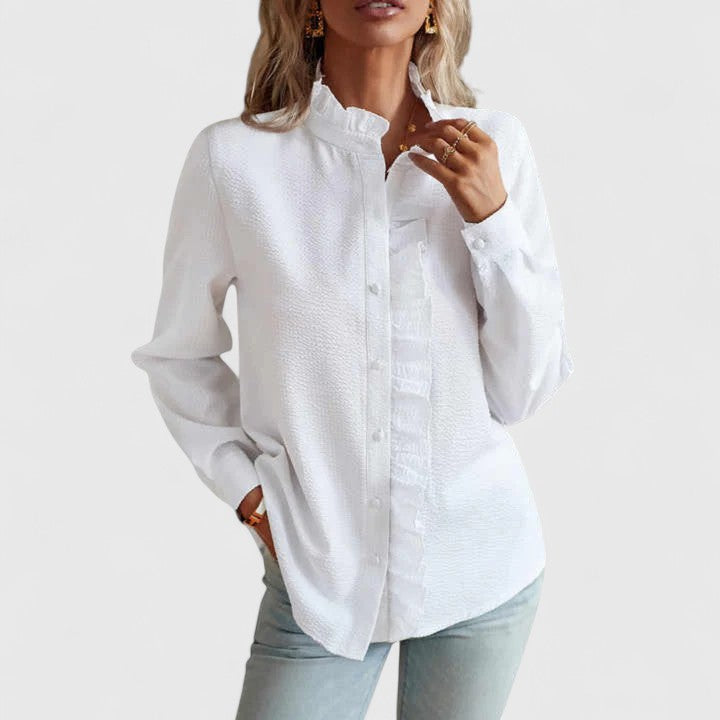 Yasmine | Sofistikeret bluse med lange ærmer
