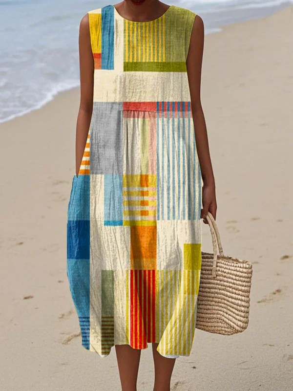 Tilda | Vestido midi geométrico