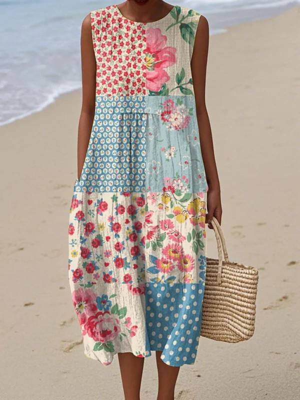 Maeve | Patchwork midi šaty