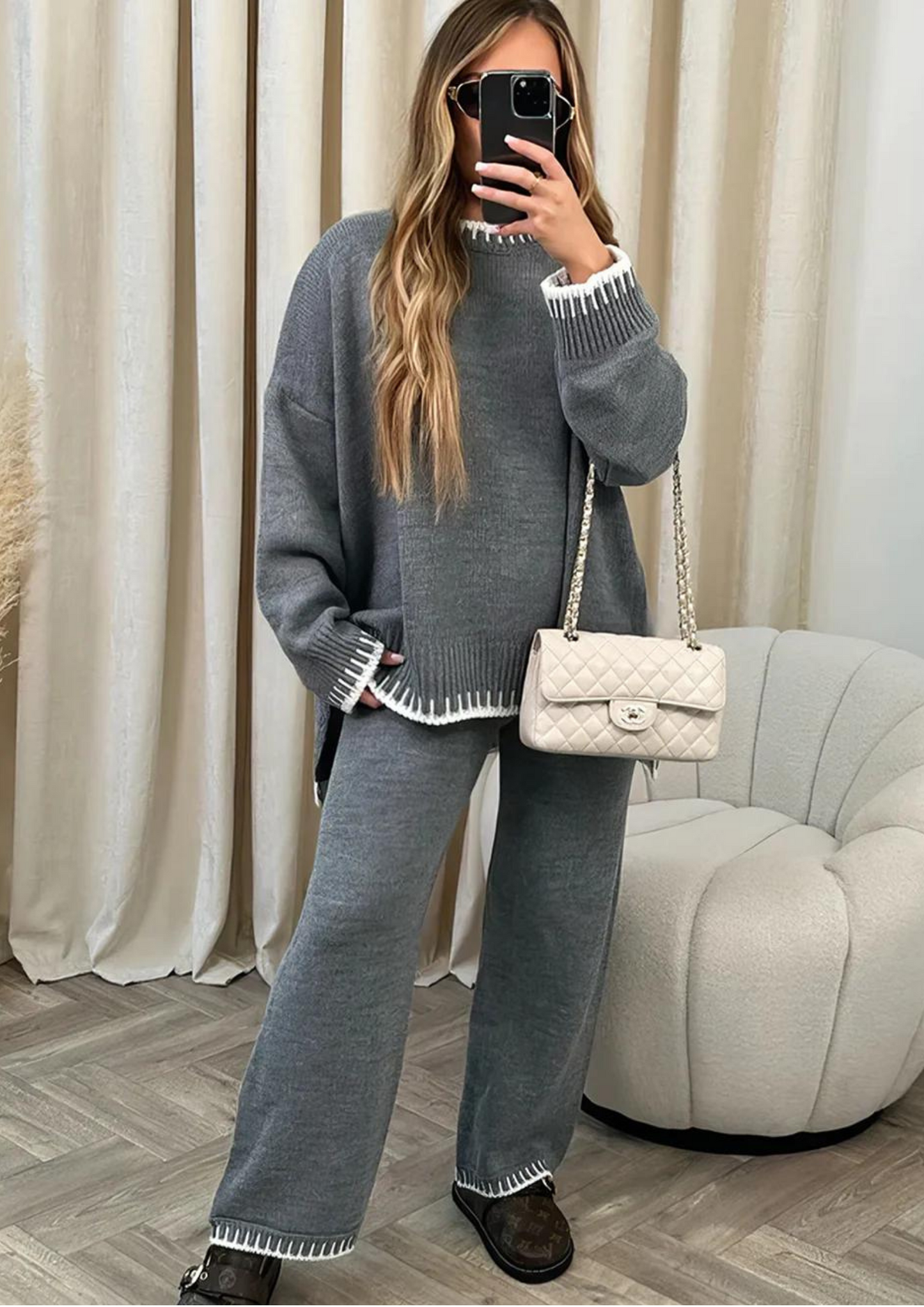 Conjunto de ropa cómoda extragrande para mujer