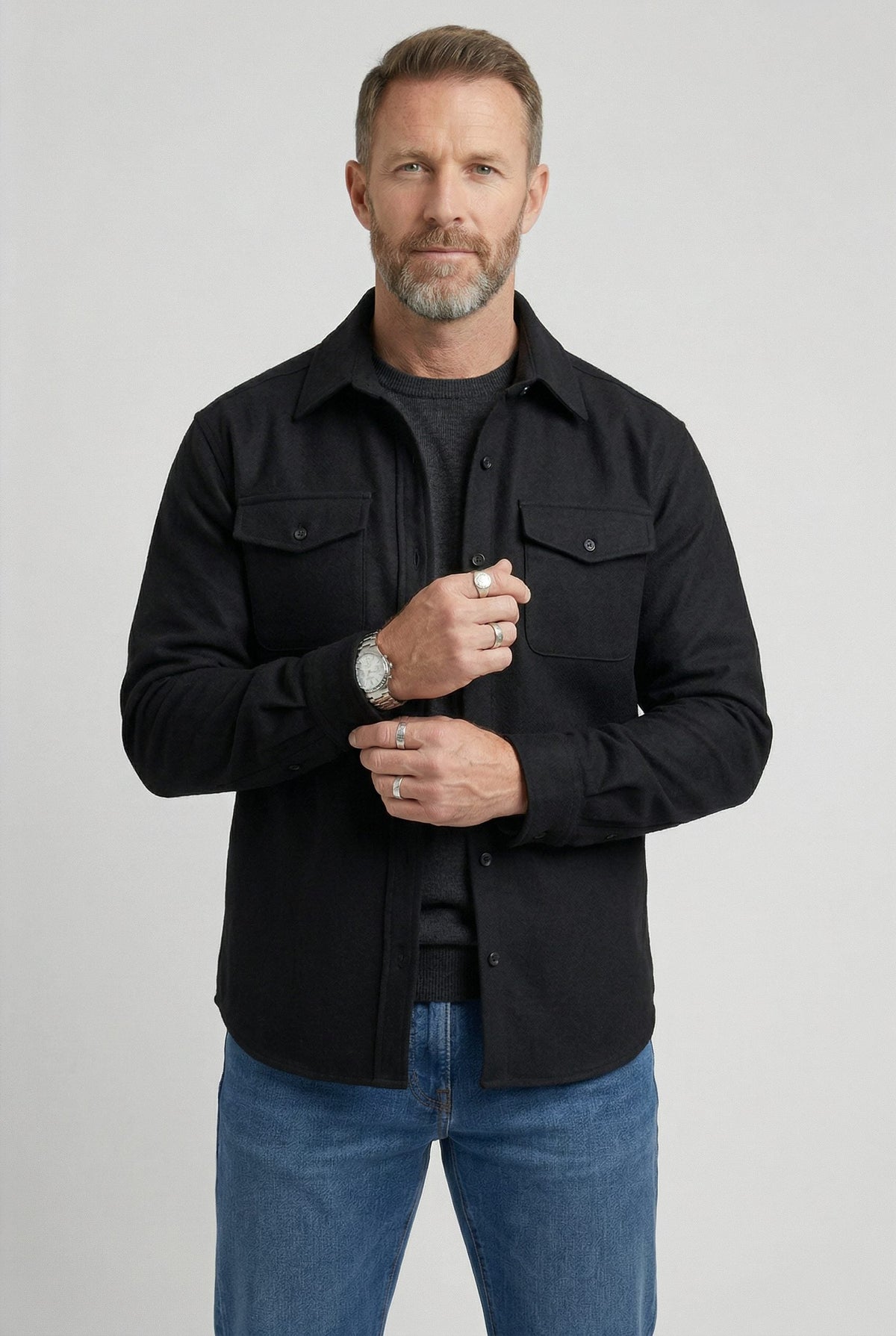 Abel | Men's Button-Up Overshirt with Chest Pockets