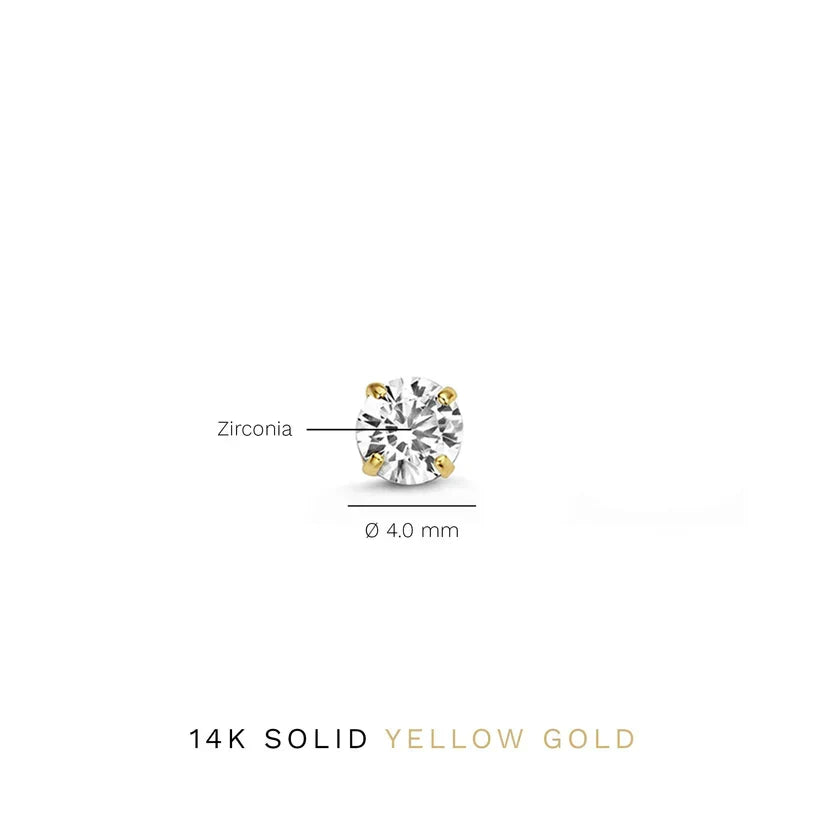 Larmes de Lune Stein-Ohrstecker | Gold