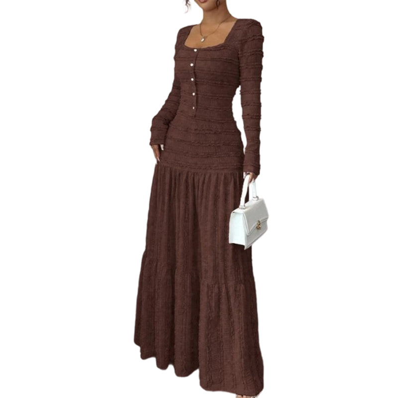 Emma | Schmeichelndes Maxikleid mit quadratischem Ausschnitt