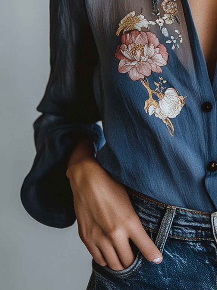 Blusa Feminina Floral Boho Chic