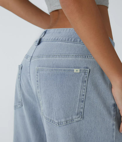 Cargojeans med asymmetrisk lynlås™