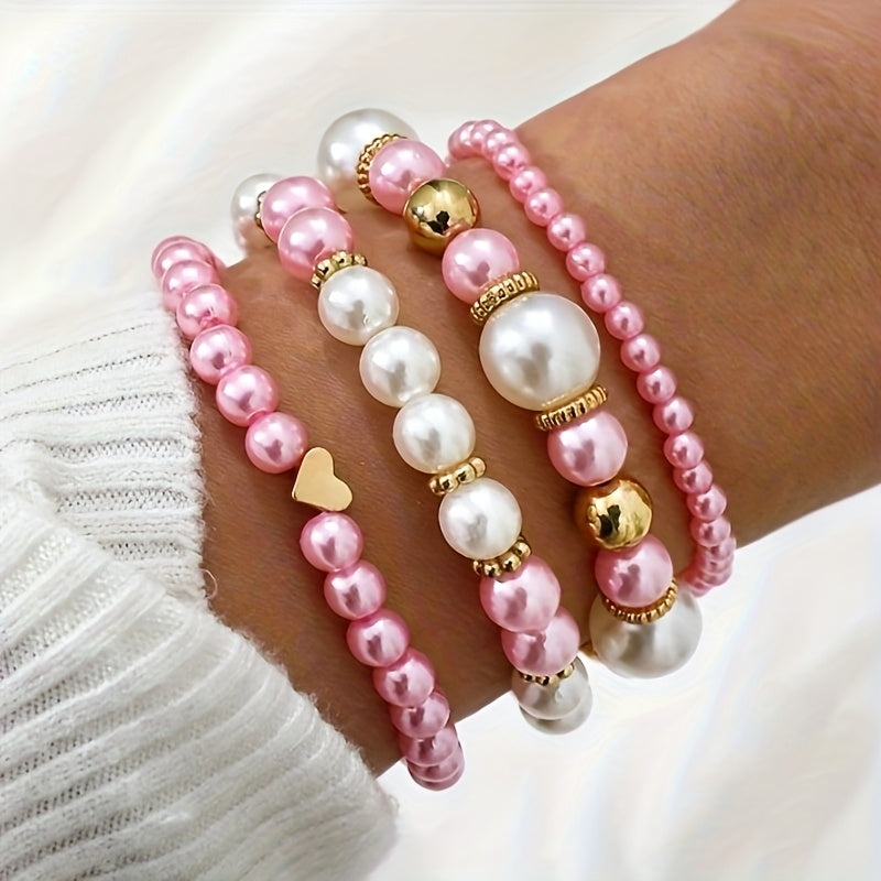 Perlen-Herz-Armband-Set