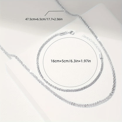 MINIMALIST SHIMMER NECKLACE & BRACELET SET