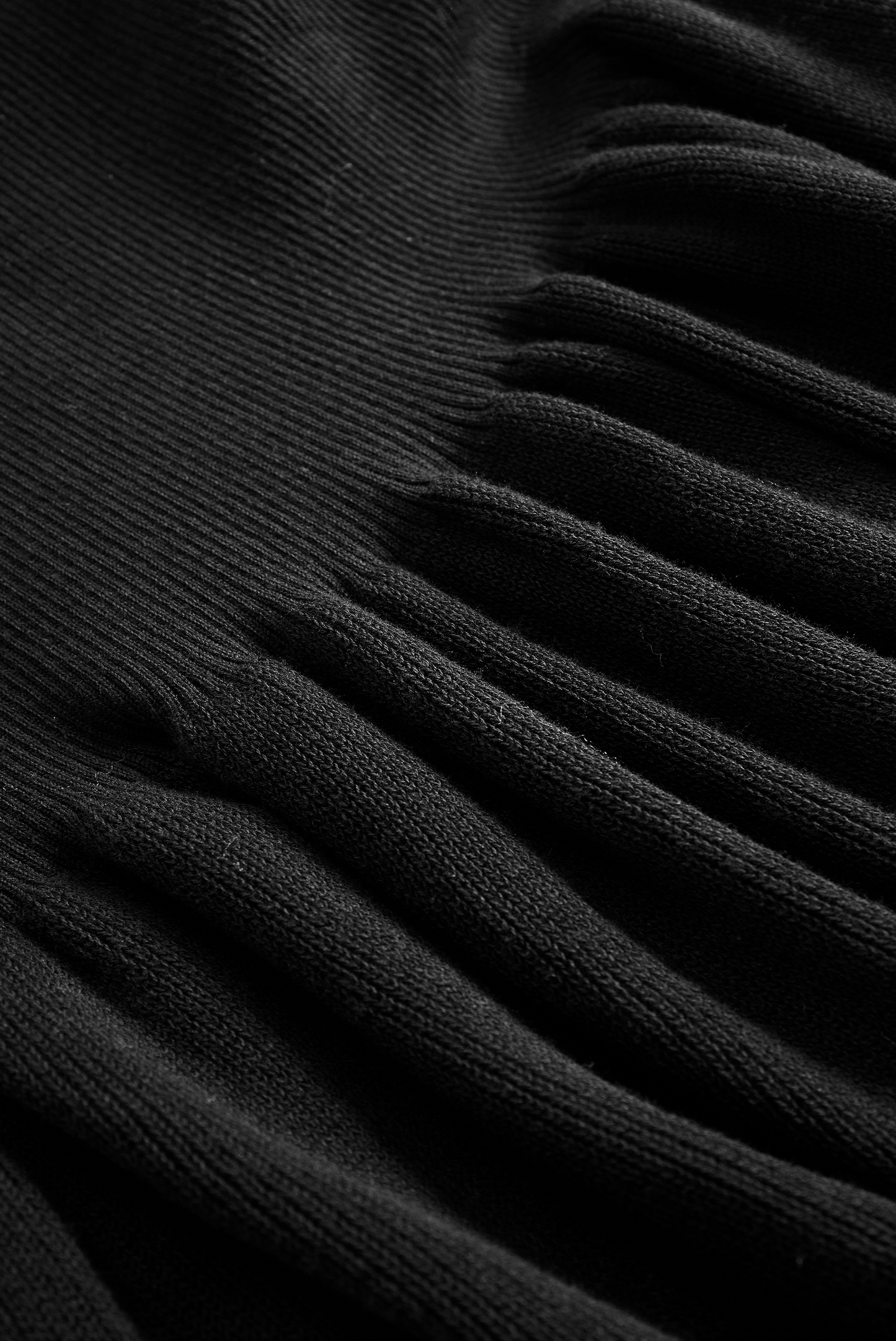 Vestido maxi feminino de tricô, justo, com decote em V e mangas longas (sem cinto)