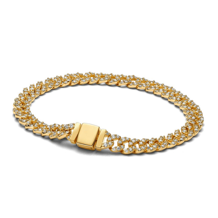 Shannelise | Pulsera Cubana Rosa de Oro 18k