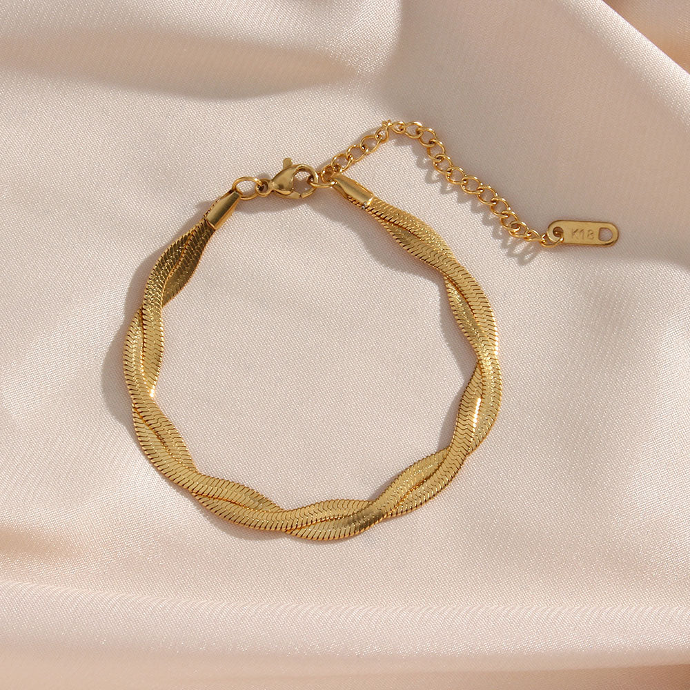 Madiorelle | Bracelete Torcido em Ouro 18K