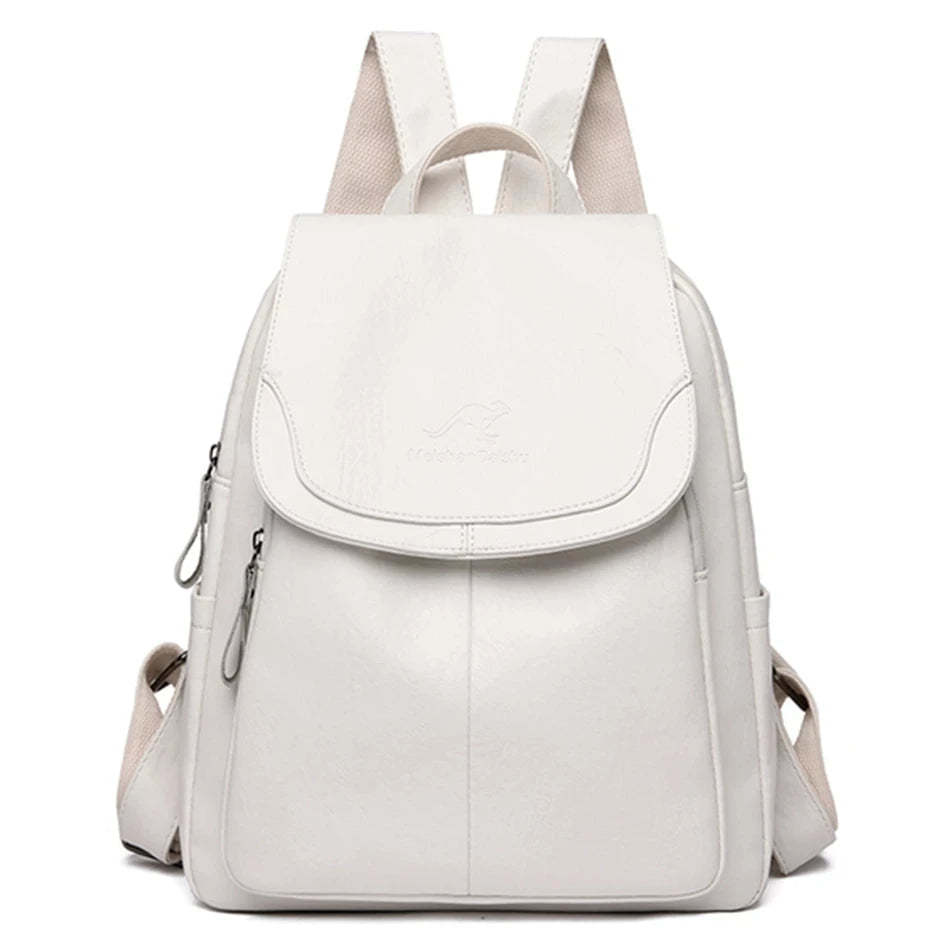 Eda | Mochila de Couro Antifurto