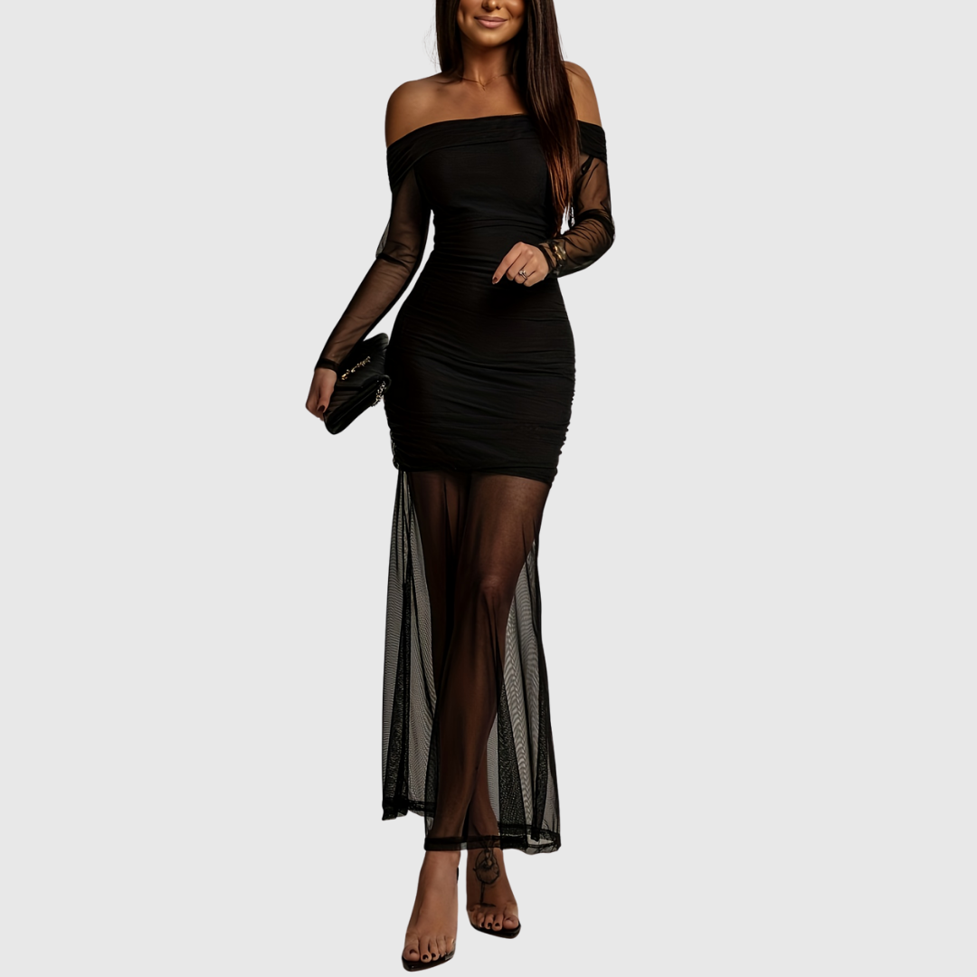 EVANGELINE | Elegant aftenkjole med bare skuldre