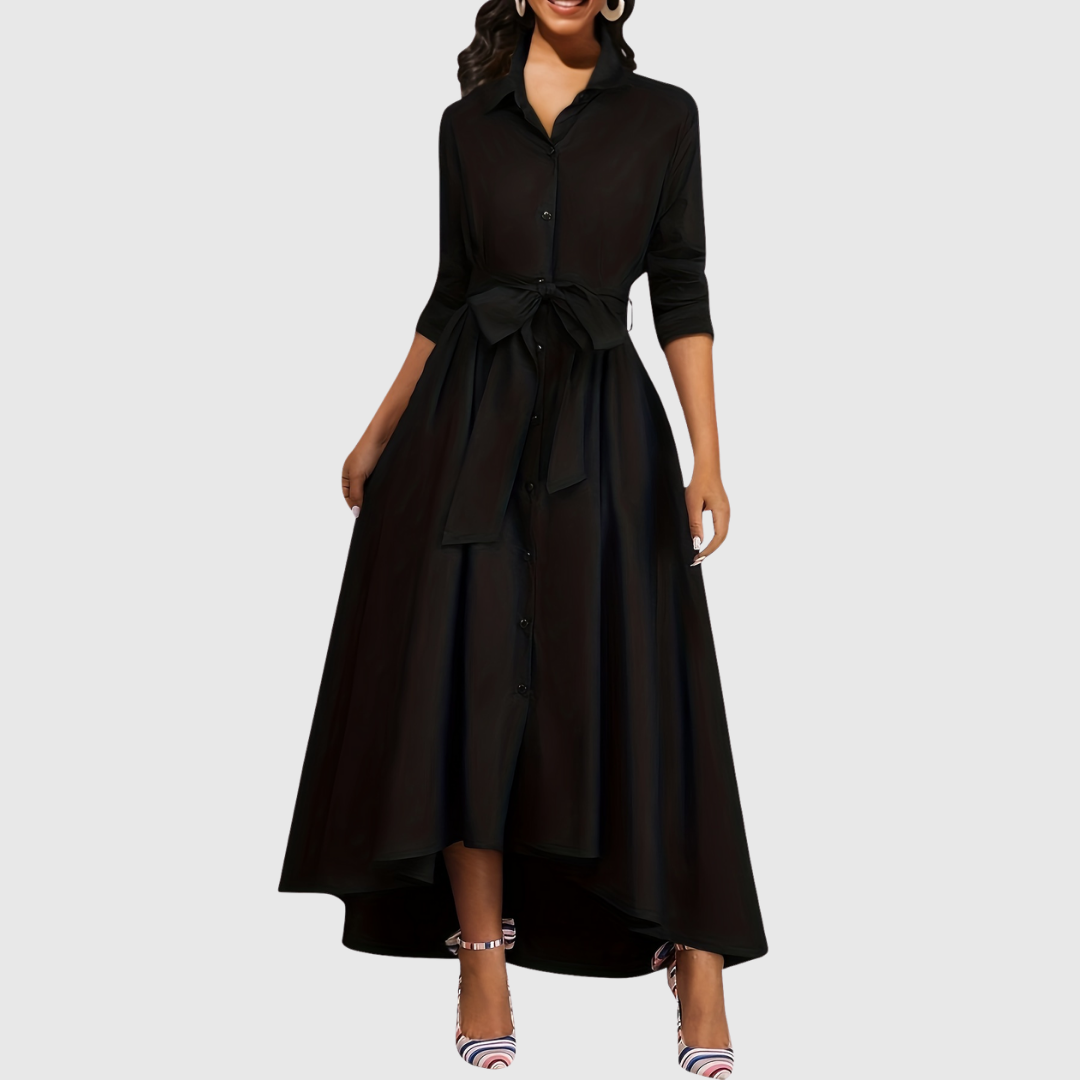 LIVIENNE | Elegant maxikjole med knapper foran