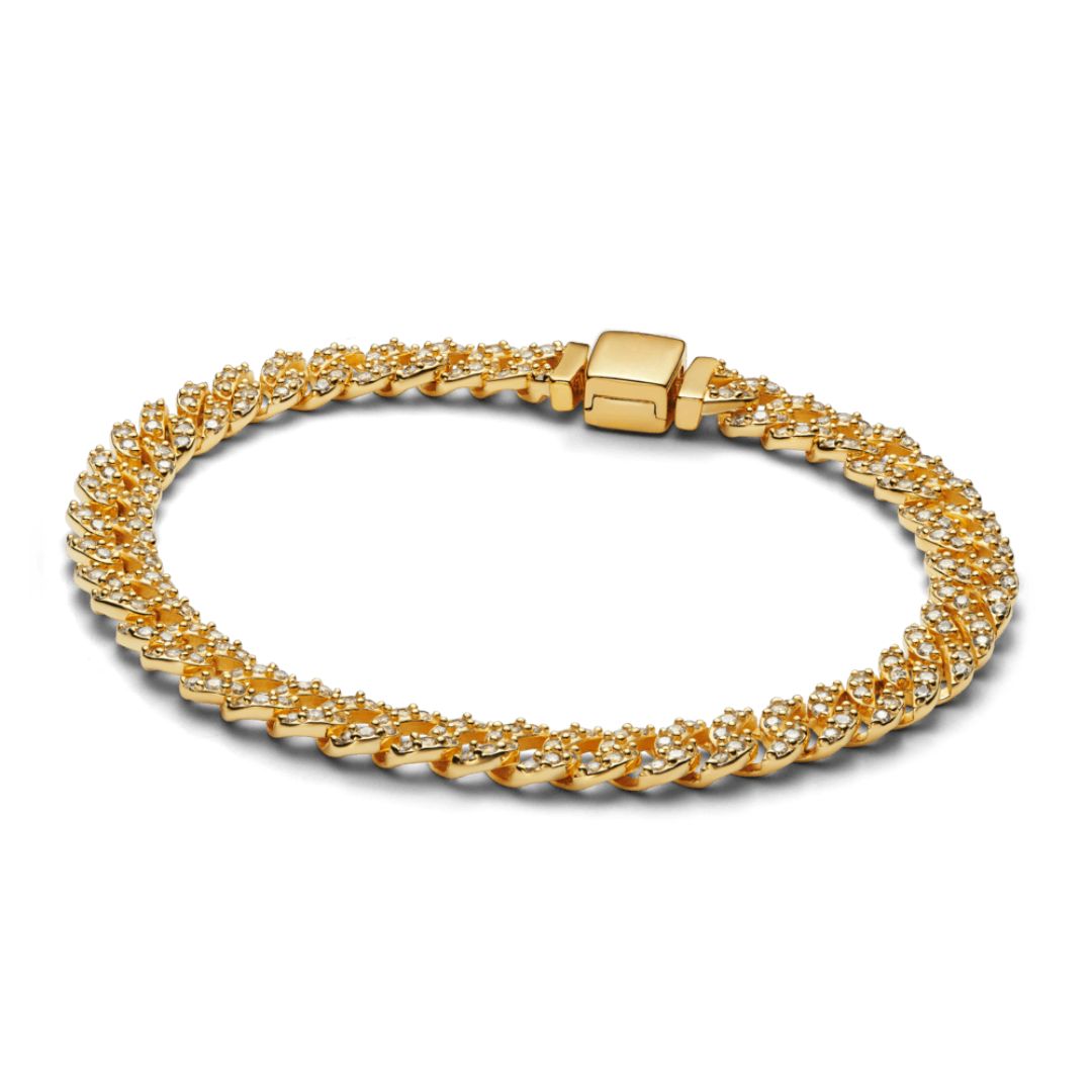 Shannelise | Pulsera Cubana Rosa de Oro 18k