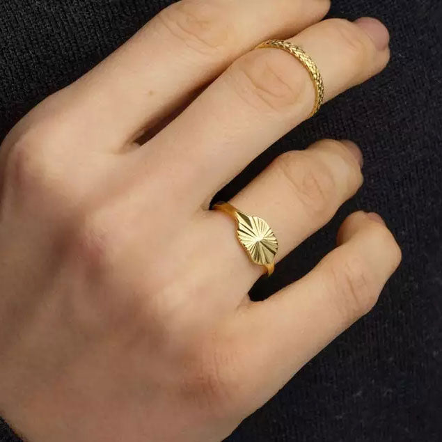 Aurizette | Anillo Sunray de Oro 18K
