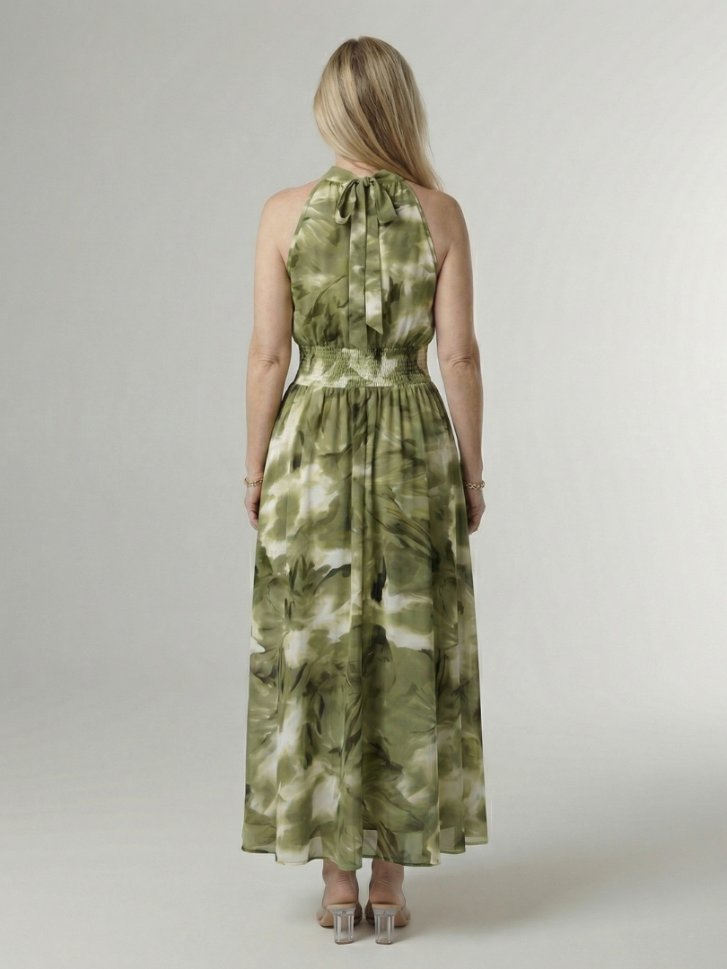 Sylin | Samlet halter midi-kjole