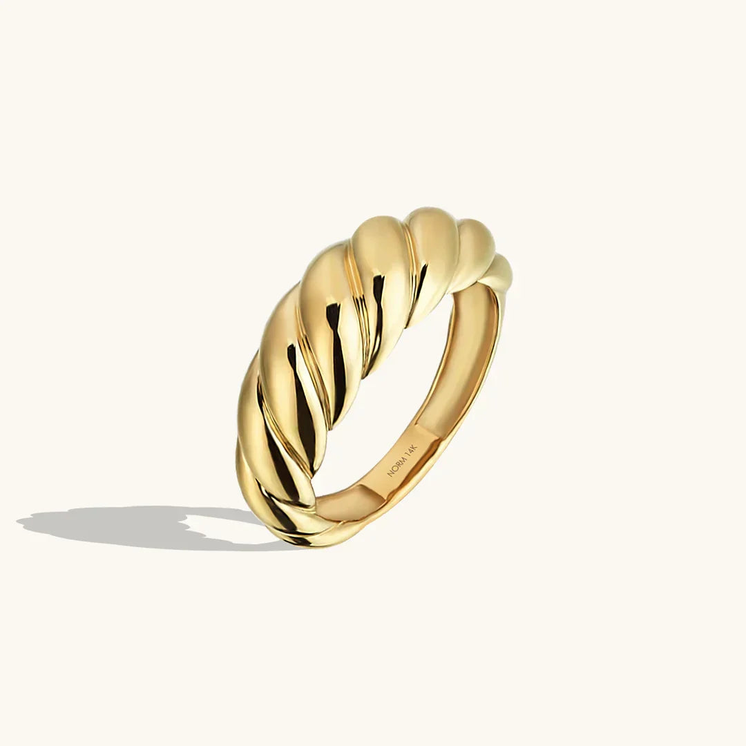 Croissant-Ring | Weißgold