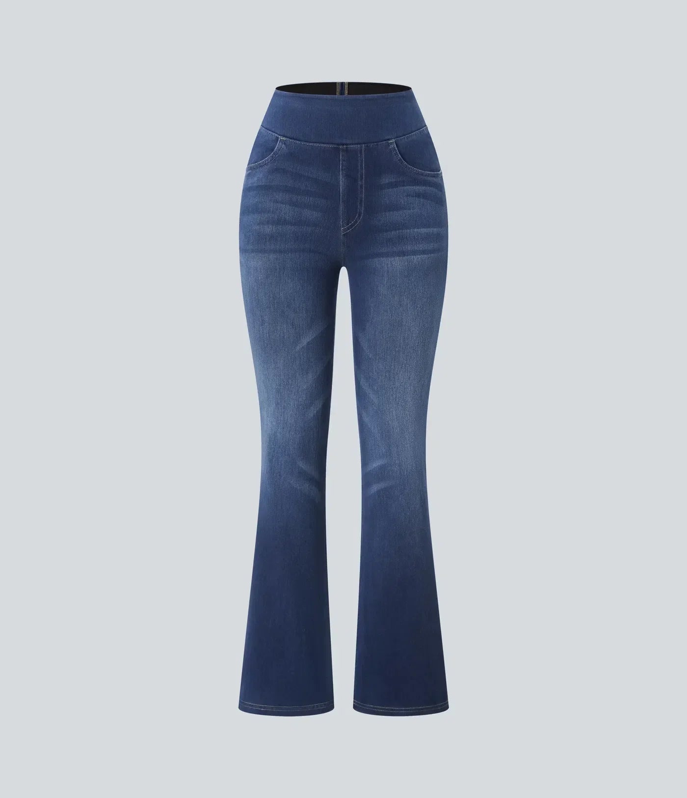 Vaqueros informales de corte bootcut, de talle alto, con bolsillos y lavado Premium Wash™