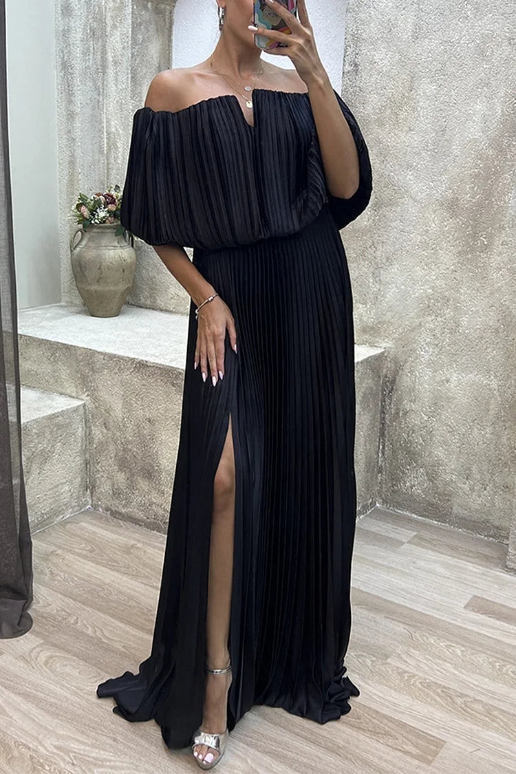 ARABELLA | VESTIDO LONGO ELEGANTE PLISSADO