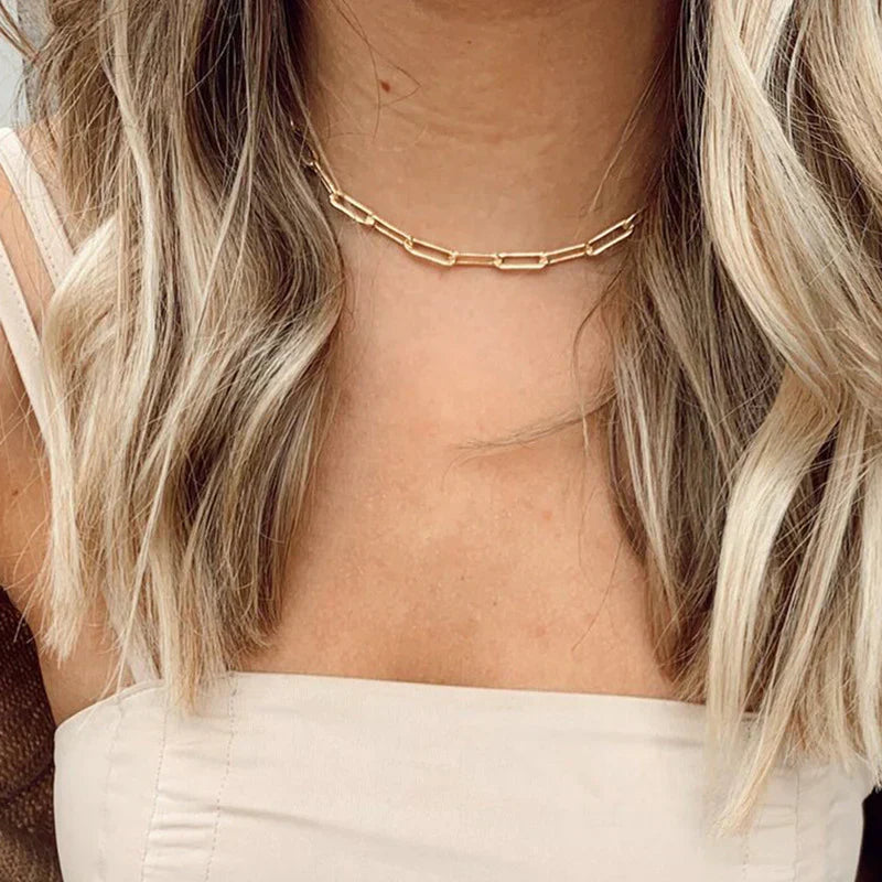 Colar de Corrente Elegante Archen | Dourado