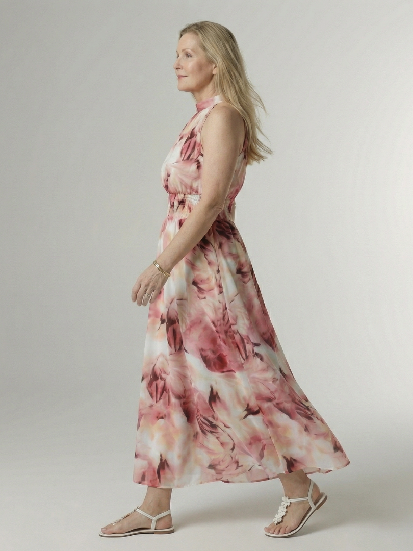 Sylin | Samlet halter midi-kjole