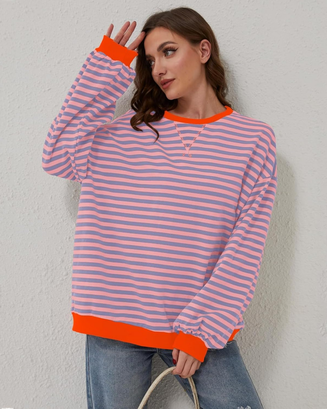ROXANNE™ - Sudadera extragrande a rayas