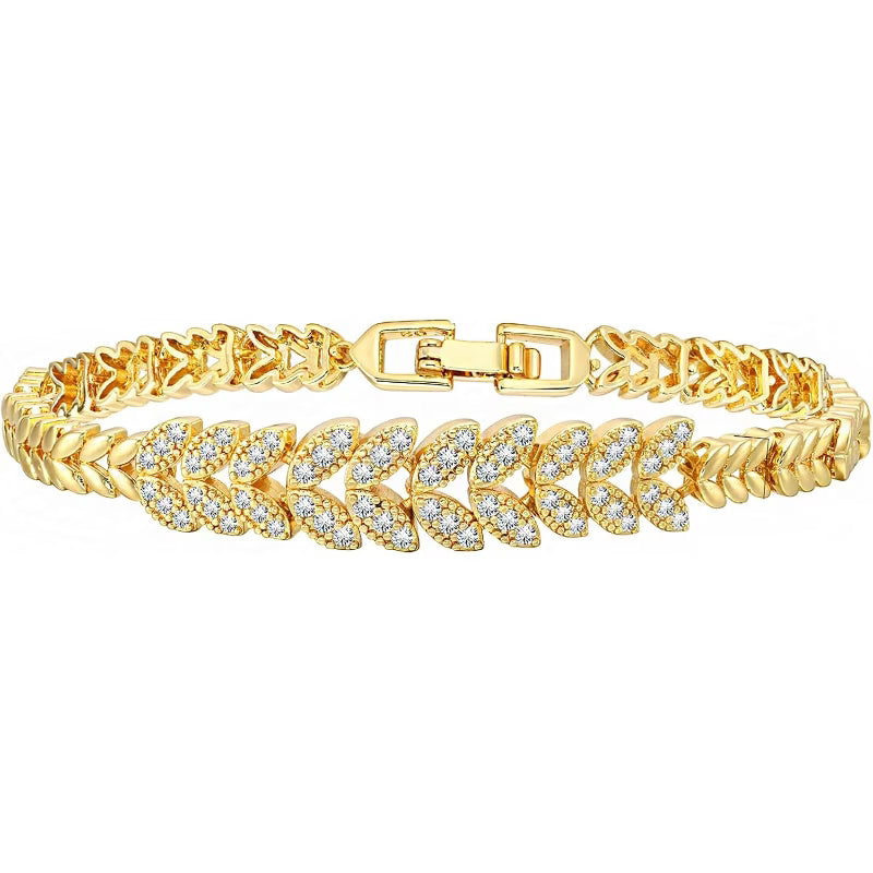 Everleaf-Tennisarmband | Gold
