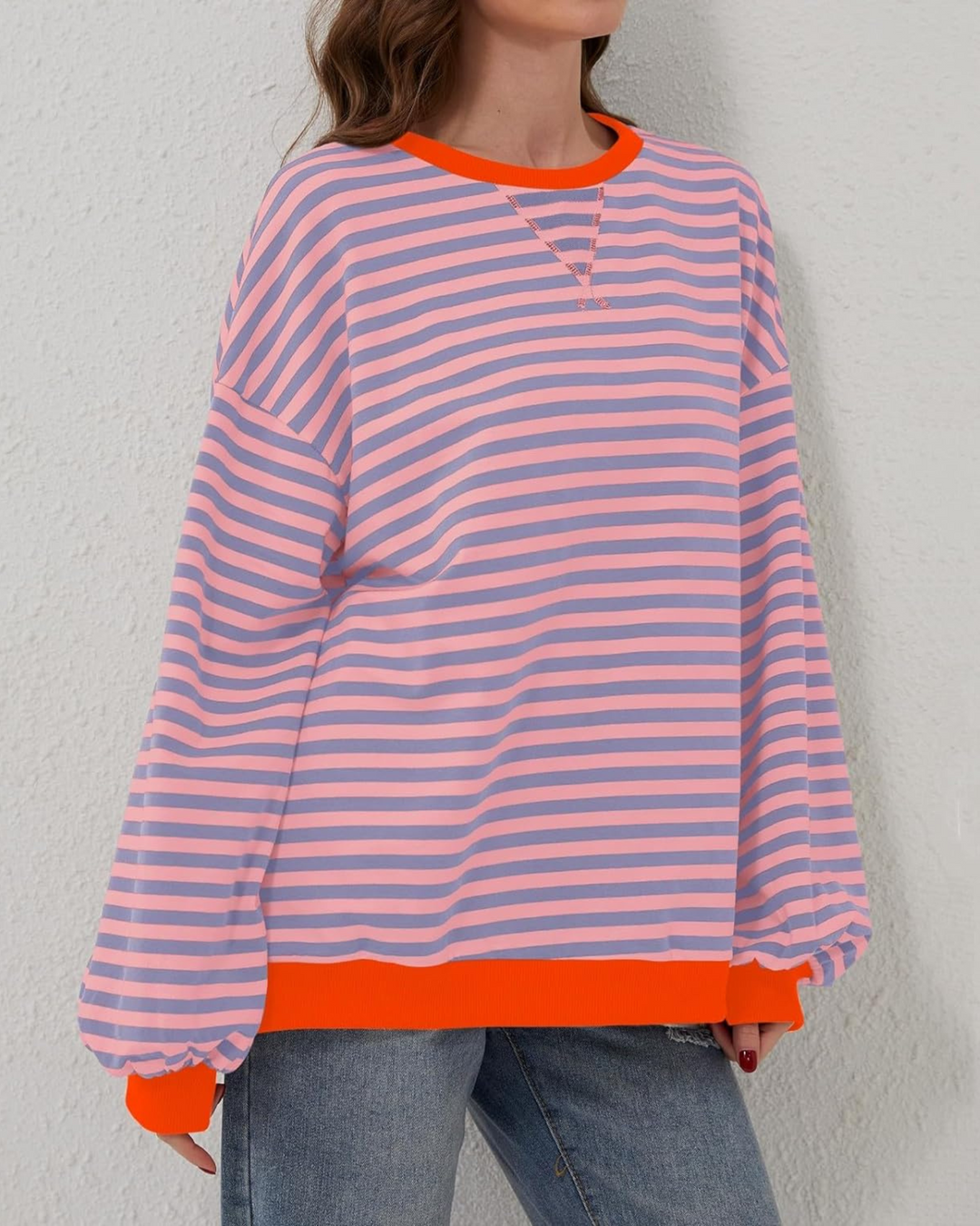 ROXANNE™ - Sudadera extragrande a rayas