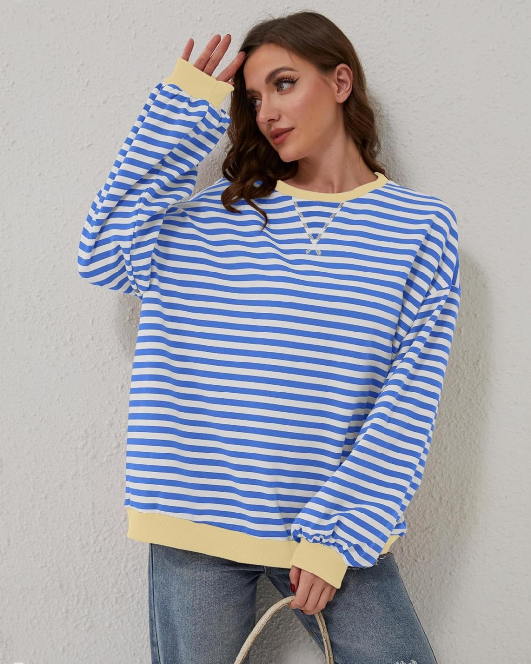ROXANNE™ - Sudadera extragrande a rayas