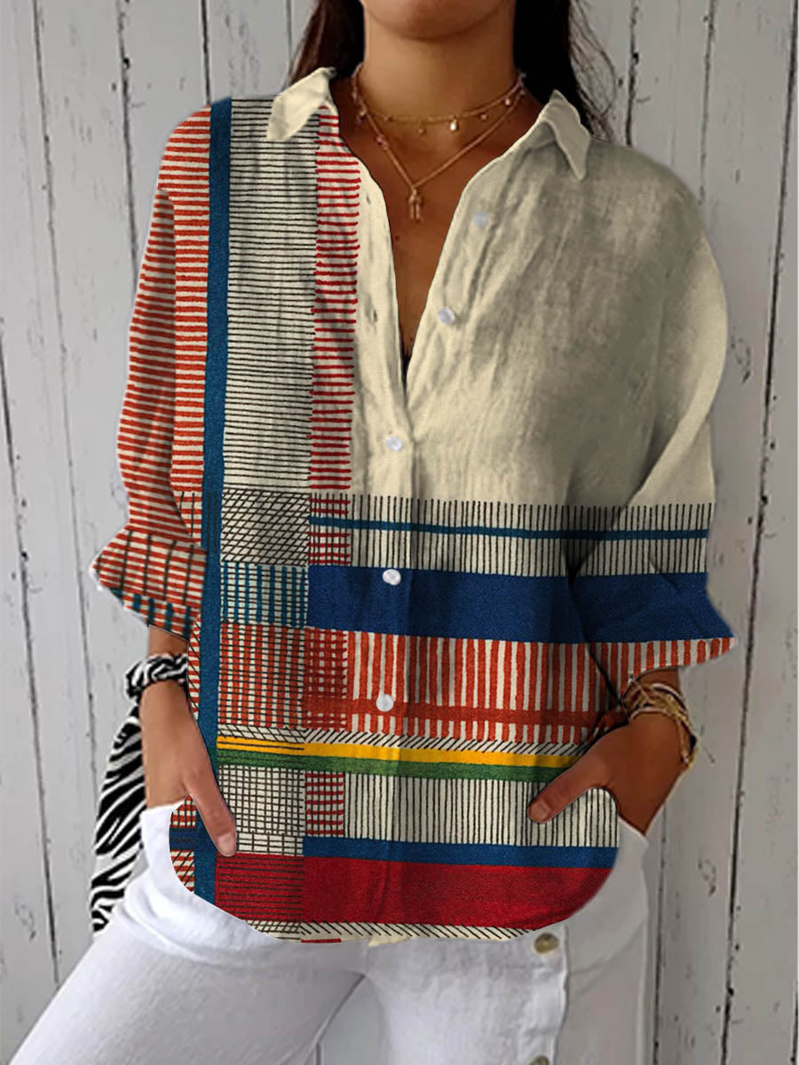 Freyja | Bluse mit künstlerischem Muster