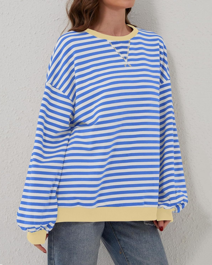 ROXANNE™ - Sudadera extragrande a rayas