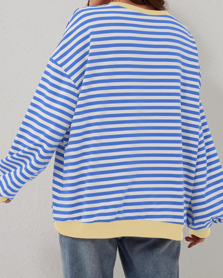 ROXANNE™ - Sudadera extragrande a rayas