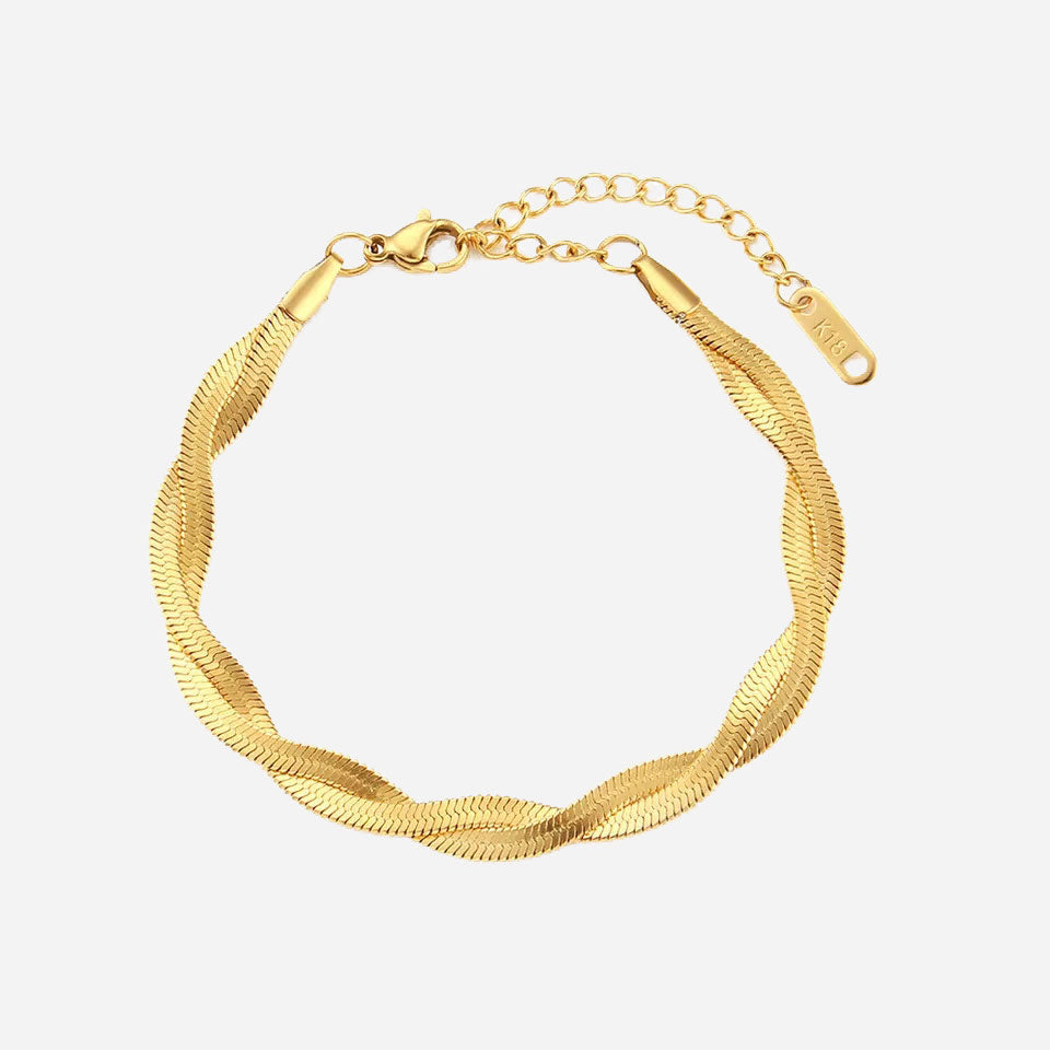 Madiorelle | Twistet Armbånd 18K Guld
