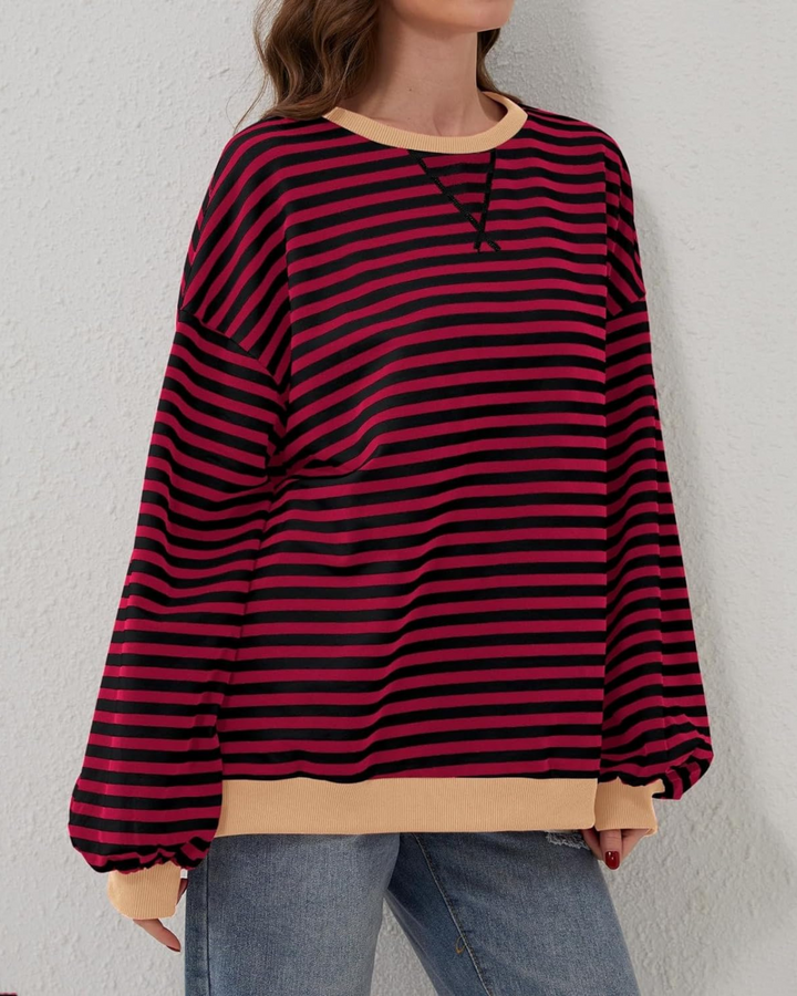 ROXANNE™ - Sudadera extragrande a rayas
