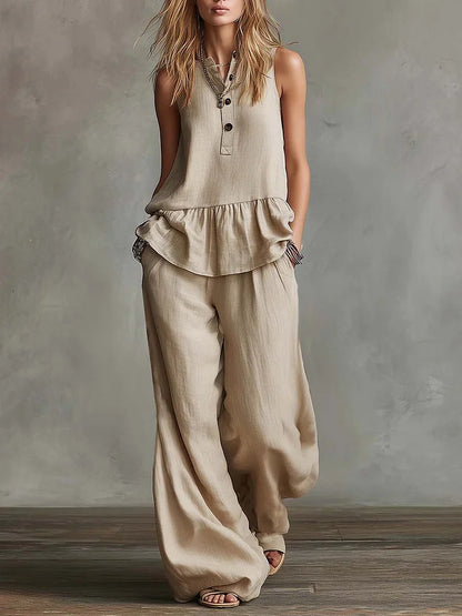 Elisa | Women's Wide Leg Pants Set