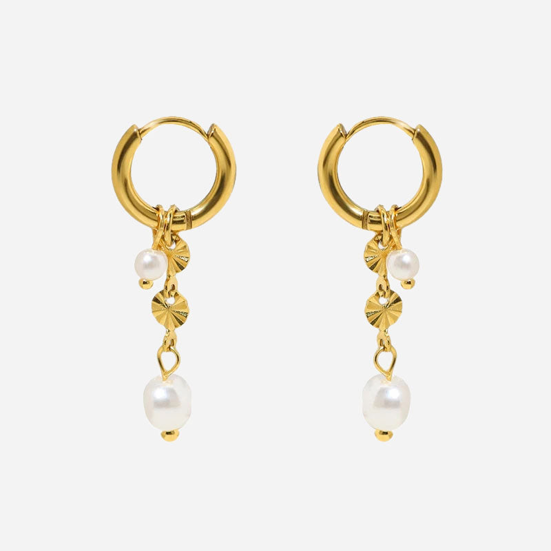 Lyannette | Sunburst øreringe i 18K guld