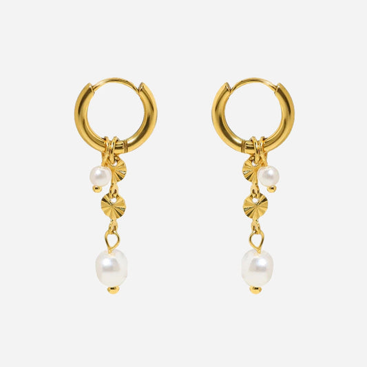 Lyannette | Sunburst øreringe i 18K guld