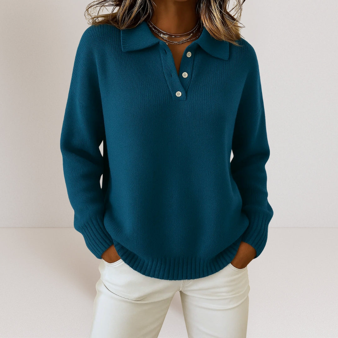 Olivia | Weicher Strickpullover mit Kragen